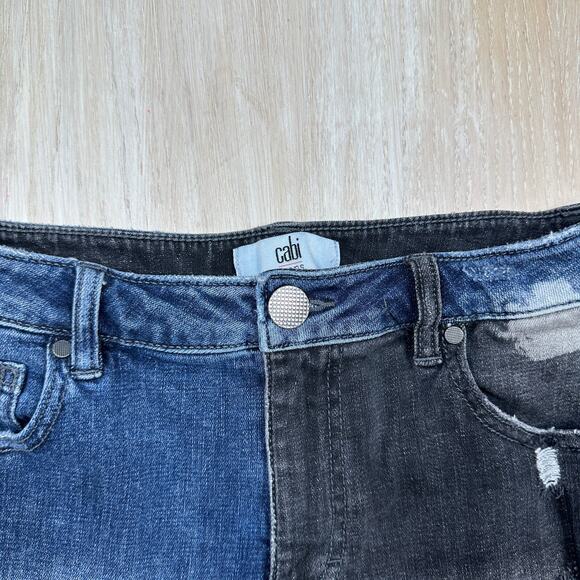 Cabi Park Colorblock Distressed Raw Hem Park Short Shorts Style #5987 Size 2 - Picture 4 of 14